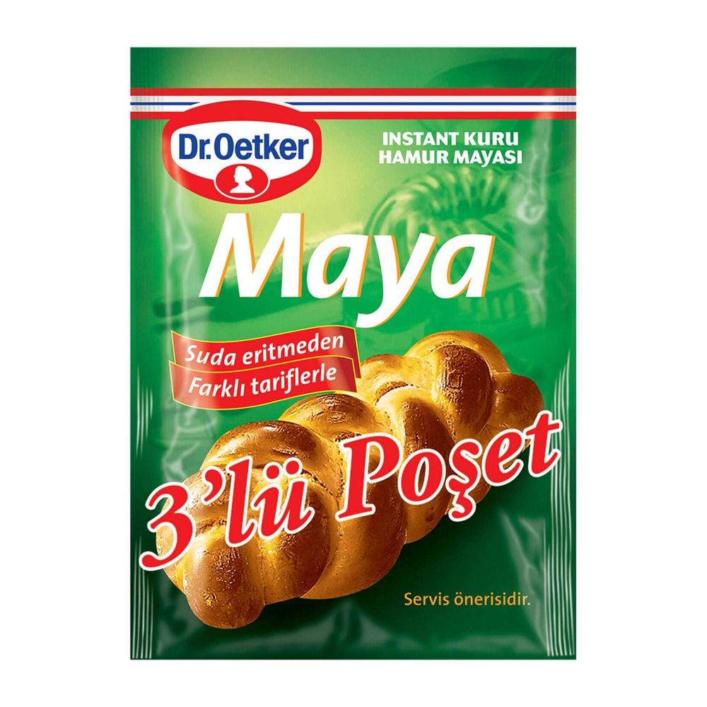 Dr. Oetker Instant Kuru Maya Dough Yeast 3 Pack 30g