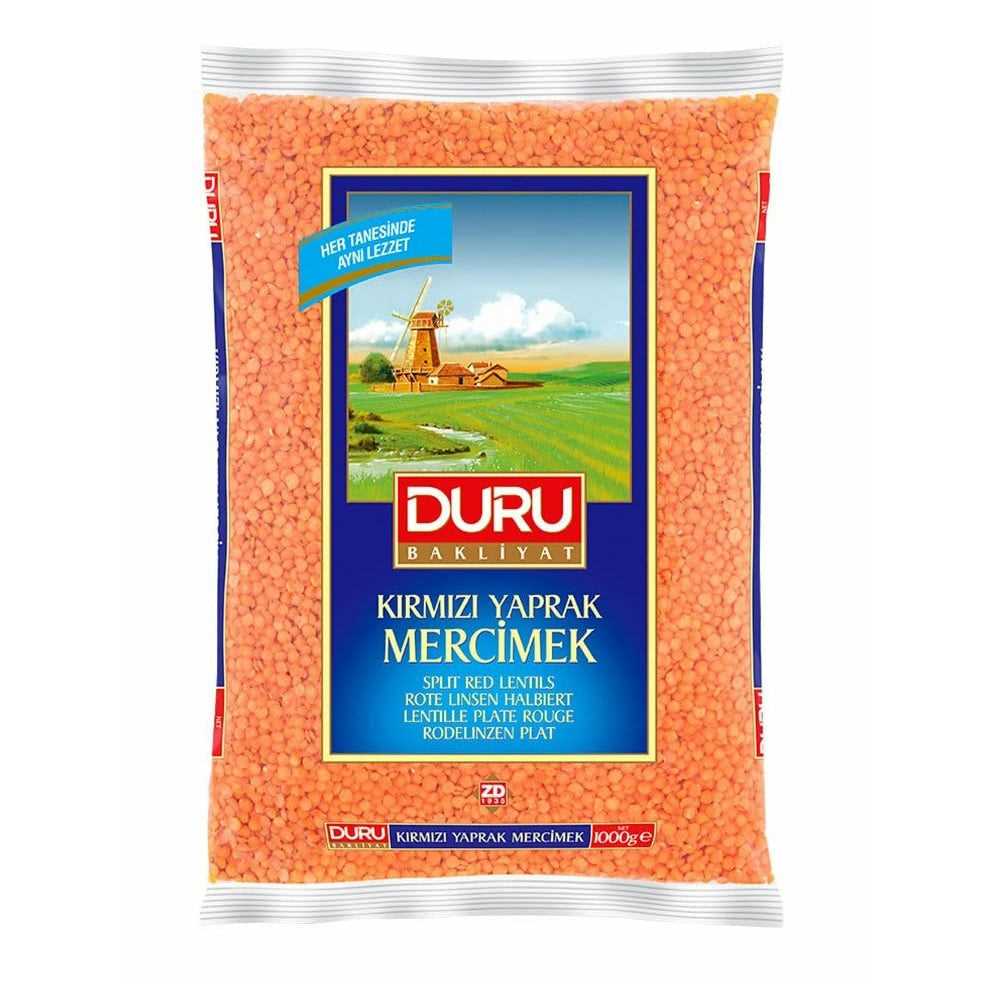 Duru Kirmizi Yaprak Mercimek Split Red Lentils 1kg | Best Grocery