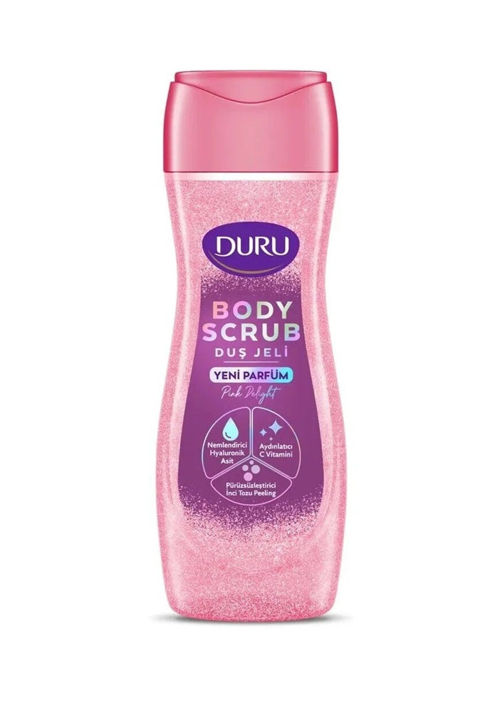 Duru Pink Delight Body Scrub Gel 450ml | Hyaluronic Acid | Best Grocery