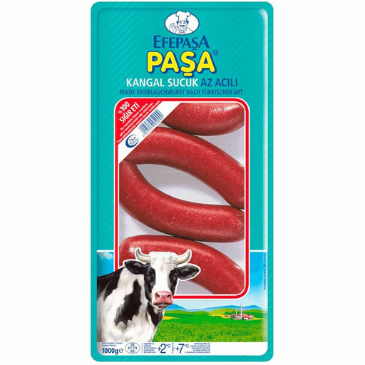 Efepaşa Paşa Mildly Spicy Halal Kangal Beef Sucuk 1kg | Best Grocery