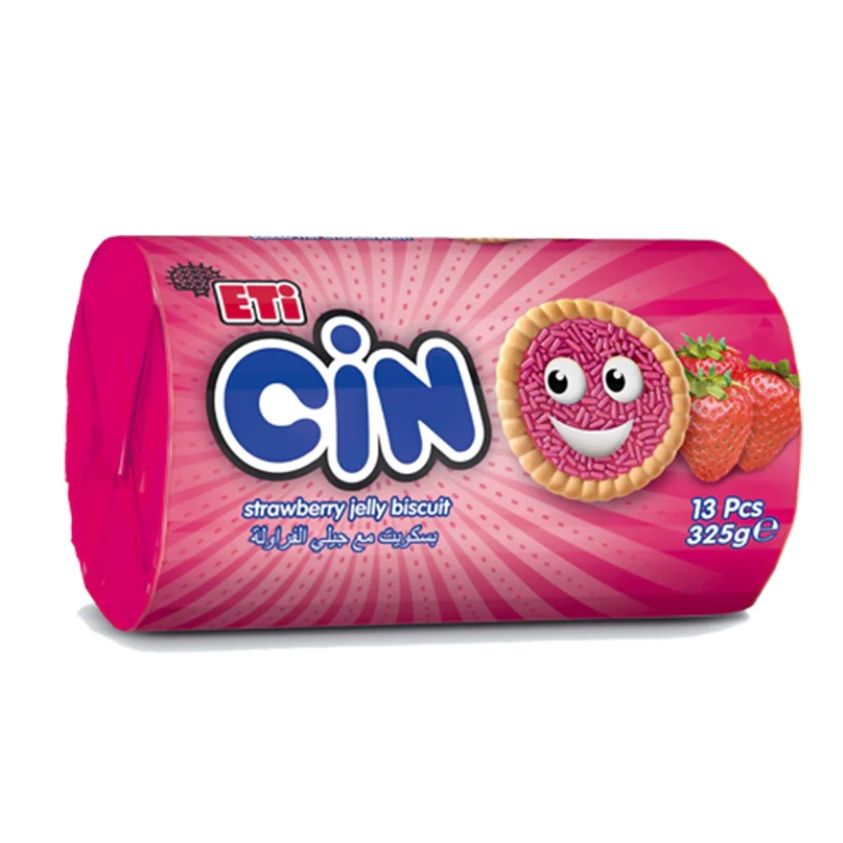 Eti Cin Strawberry Jelly Biscuits 13 Pcs 325g | Best Grocery