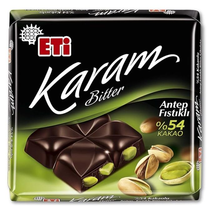 Eti Karam Dark Chocolate Pistachio 54% 60g | Best Grocery