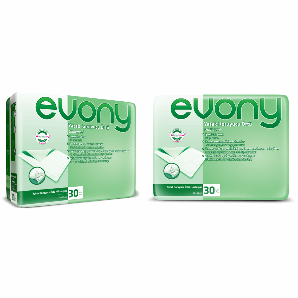 Evony Underpad 60cm*90cm (Yatak Koruyucu Ortu)  30 Pcs