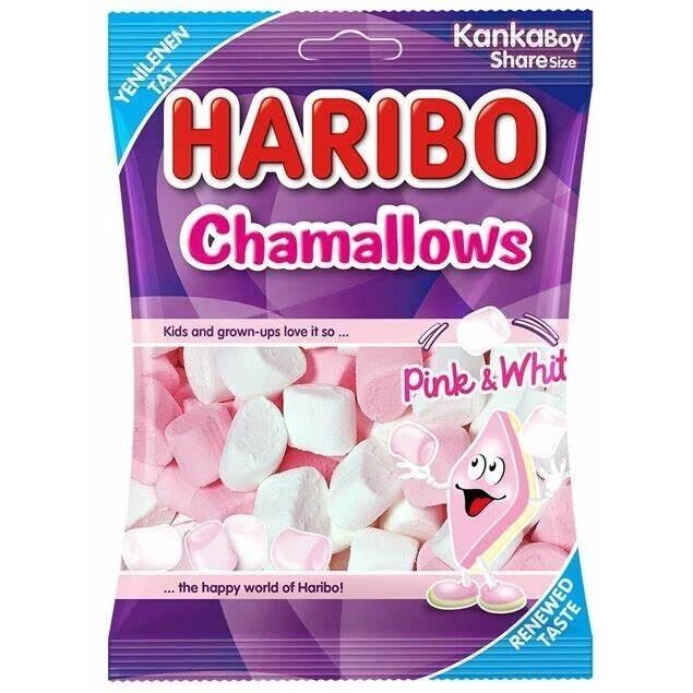 Buy Haribo Chamallows Pink & White Halal Marshmallows 70g | Best Grocery
