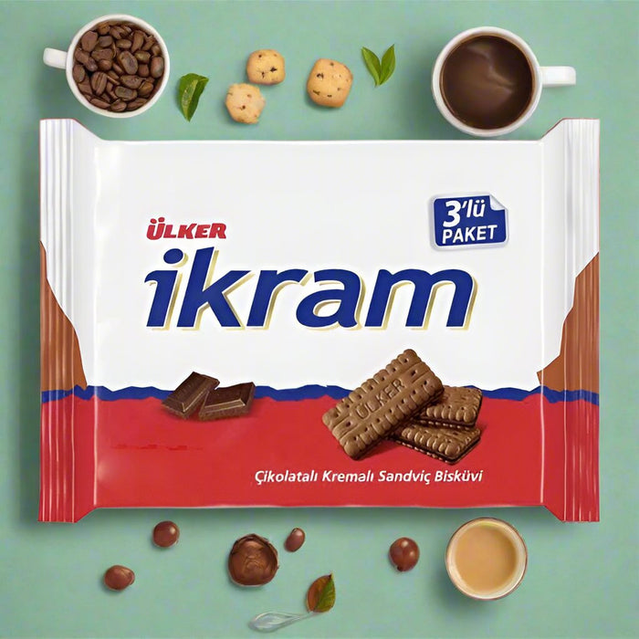 Ulker Ikram Sandvich Biscuit with Cacao Cream 3*84g