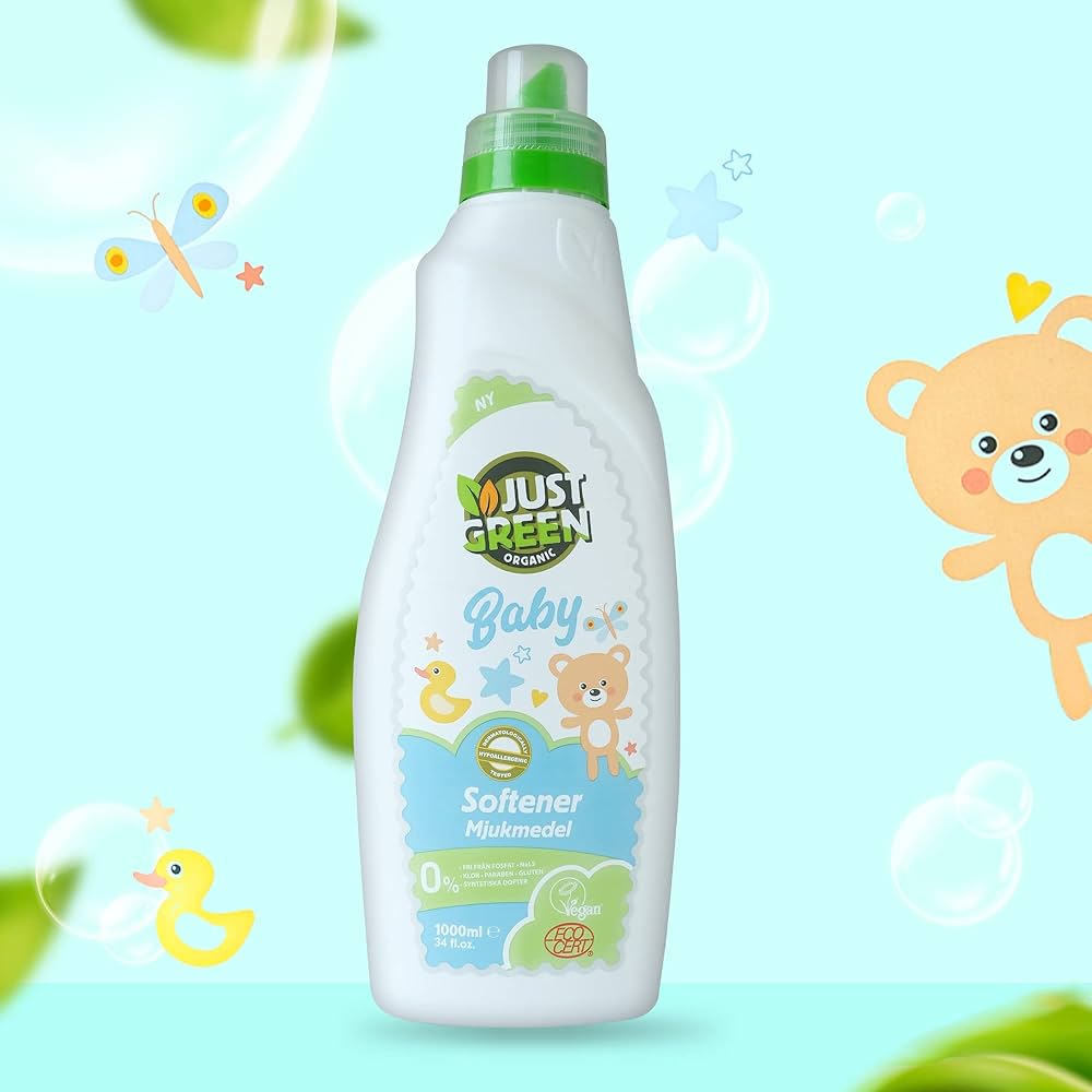 Buy Just Green Organic Baby Fabric Softener 1000ml | Best Grocery