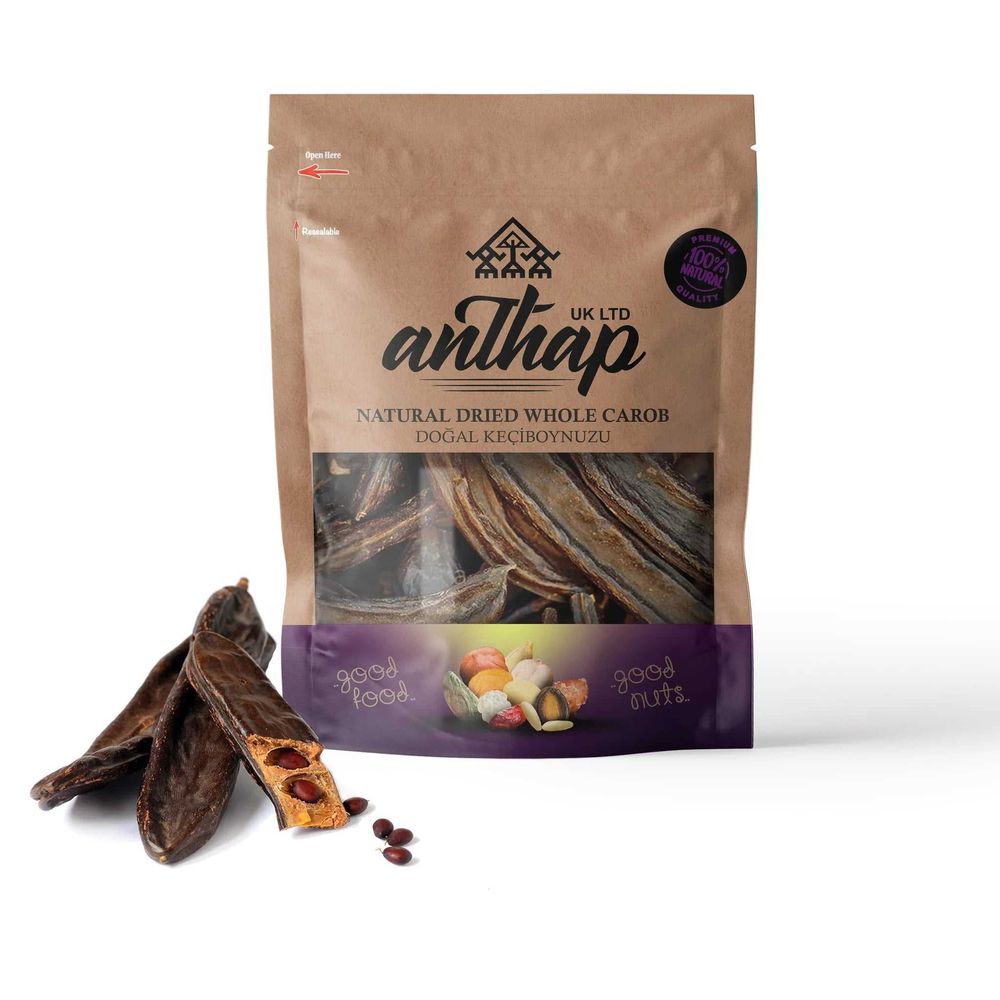 Anthap Dried Whole Carob (Dogal Keciboynuzu) 150 g