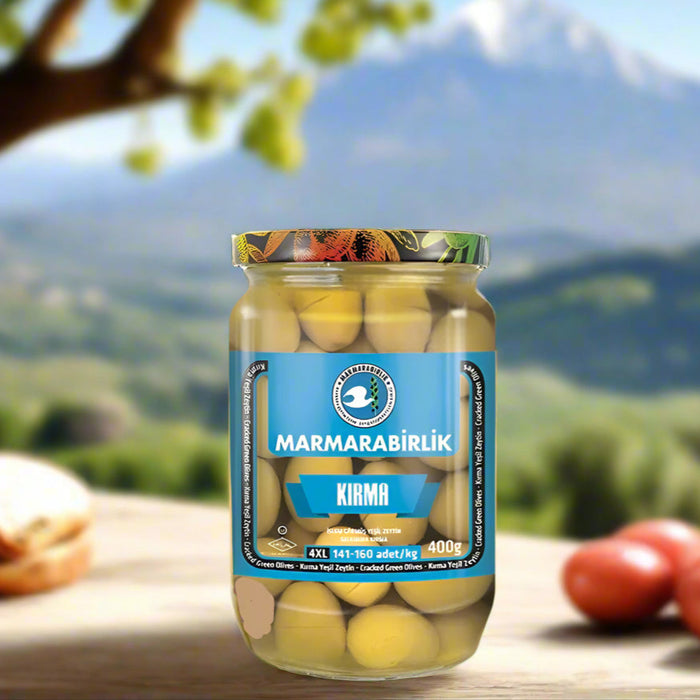 Marmarabirlik Green Cracked Olives 4XL ( Kirma Zeytin) 400 g