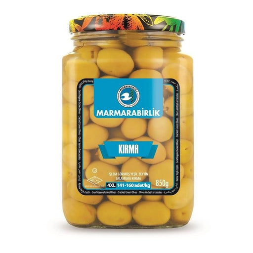 Marmarabirlik Green Cracked Kirma Olives 850g | Best Grocery