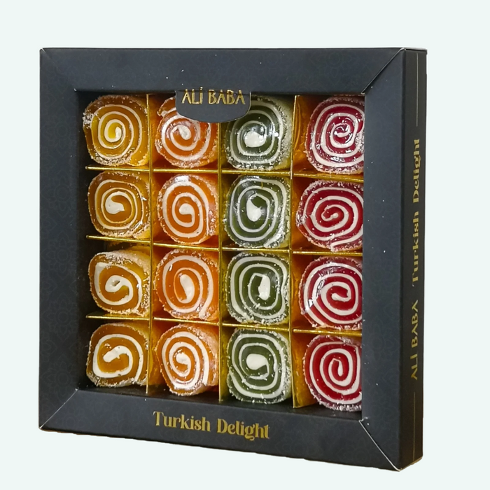 Ali Baba Turkish Delight Mixed Rolled (Sarmali Karisik Lokum) 340 g