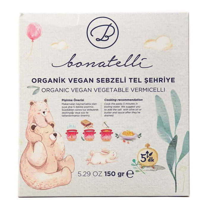 Bonatelli Organik Sebzeli Tel Sehriye (Organic Vegetable Vermicelli) 150 Gr