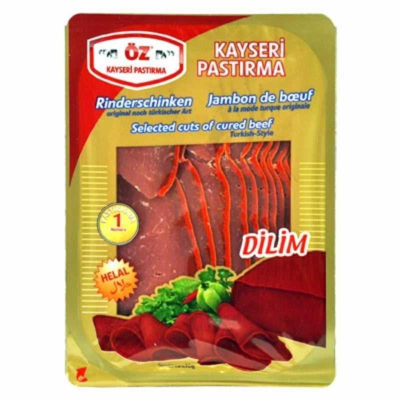 Oz Kayseri Pastirma Cured Sliced Beef Bacon 100g | Best Grocery
