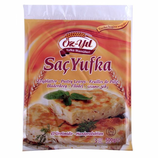 Ozyil Flat Type Fillo Pastry Sac Yufka 3 Pcs 500g | Best Grocery-1