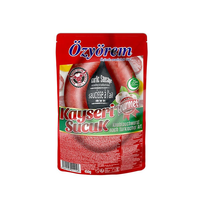 Özyörem Kayseri Sucuk Halal Garlic Beef Sausage 450g | Best Grocery