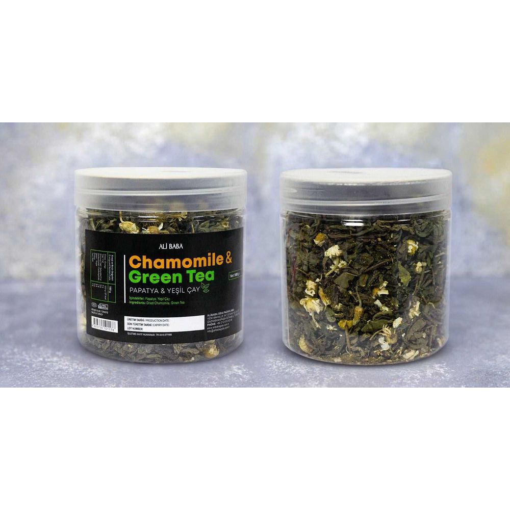 Ali Baba Kavanoz Papatya & Yesil Cay (Chamomile & Green Tea) 100 g