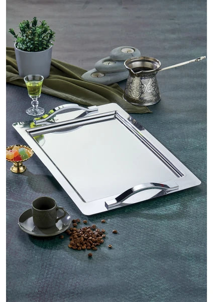 Premium Stainless Steel Tea & Coffee Serving Tray | Best Grocery