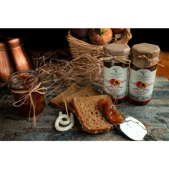 Atiye Laçin Peach Jam Homemade Natural (Seftali Reçeli Ev Yapımı Doğal)  250 Gr