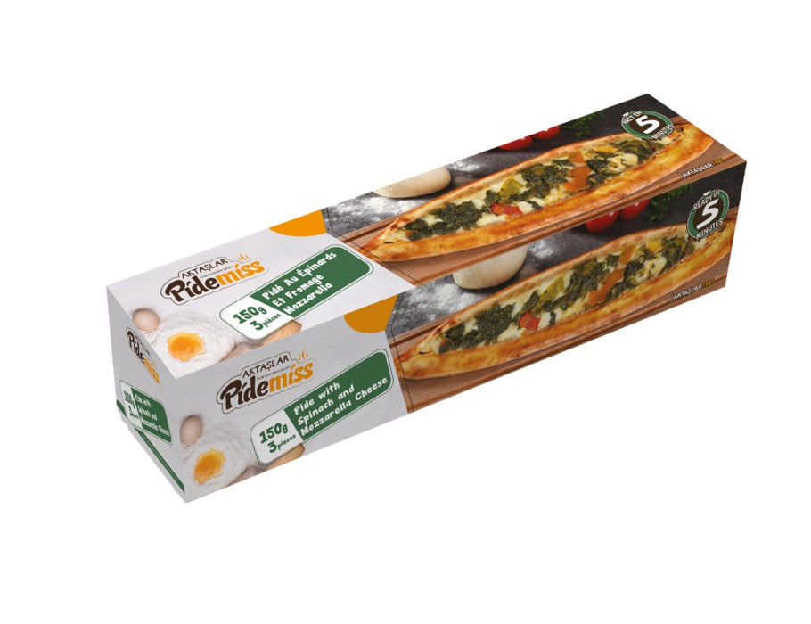 Pidemiss Frozen Spinach & Mozzarella Turkish Pizza (3 pcs) 450G