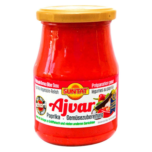 Buy Suntat Spicy Hot Ajvar Red Pepper Spread 370ml | Best Grocery