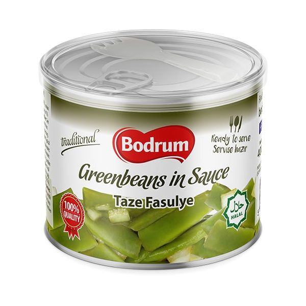 Bodrum Domates Soslu Taze Fasulye Konservesi 400g