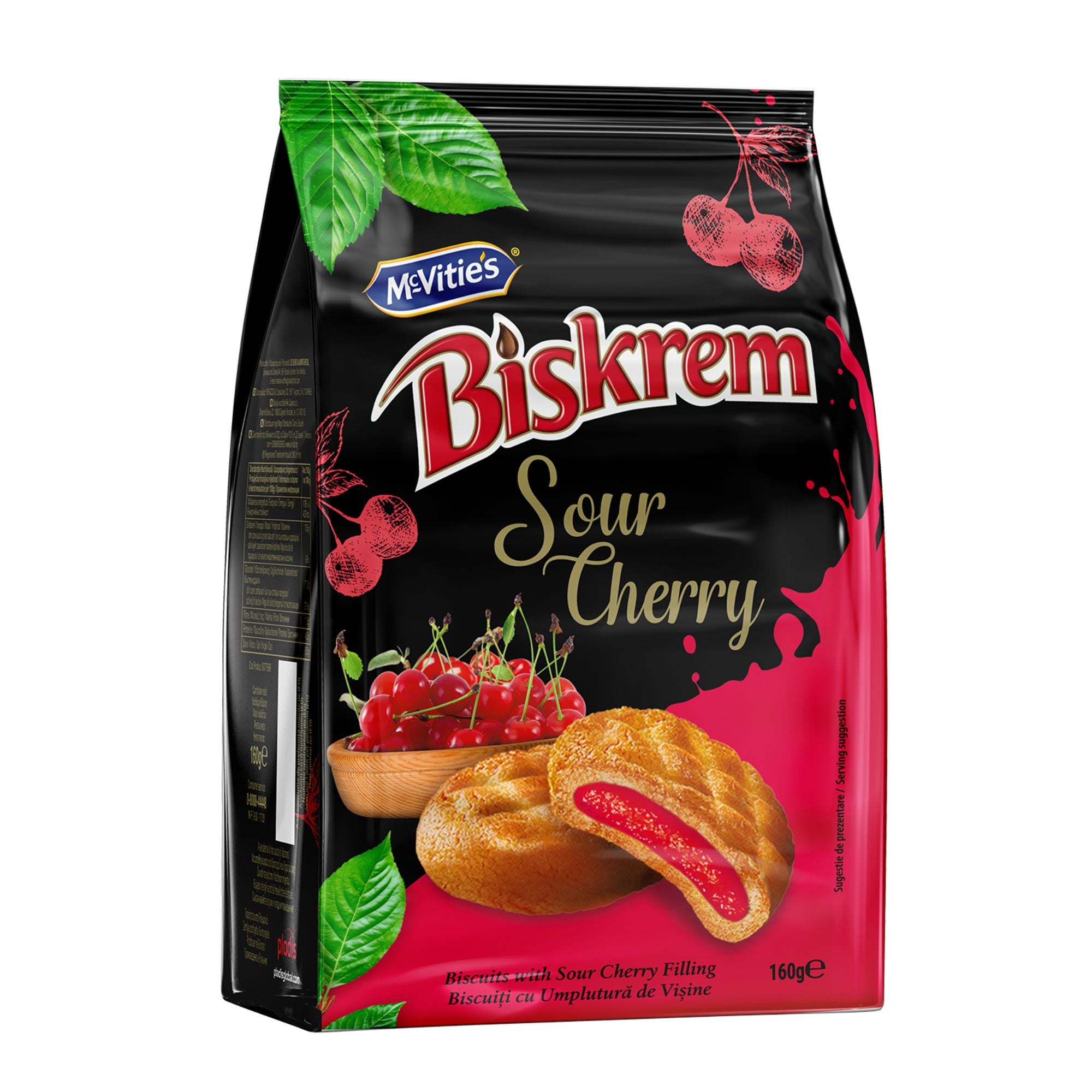 Ulker Biskrem Sour Cherry Filled Biscuits 160g | Best Grocery