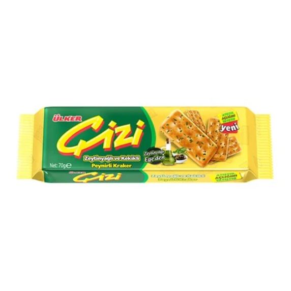Buy Ulker Cizi Olive Oil and Thyme Cheese Crackers 70g | Best Grocery