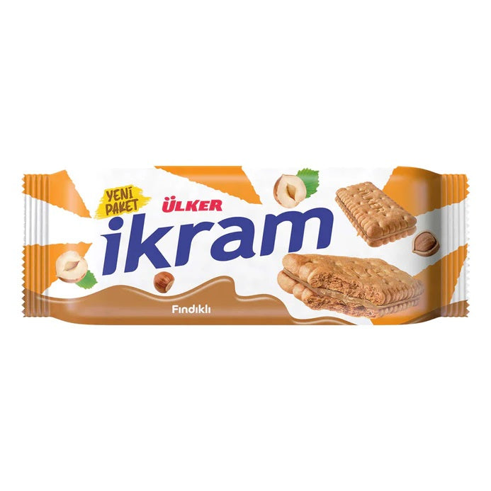 Ulker Ikram Hazelnut Cream Sandwich Biscuits Pack