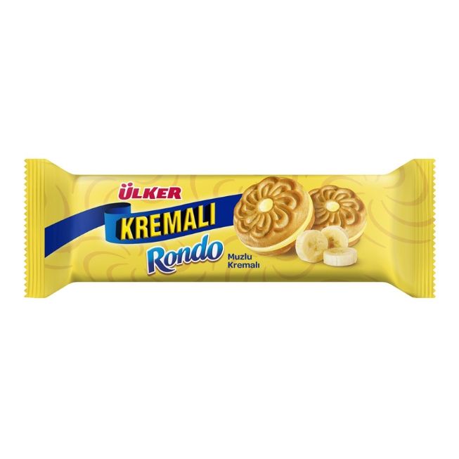 Buy Ulker Rondo Banana Cream Sandwich Biscuits 61g | Best Grocery