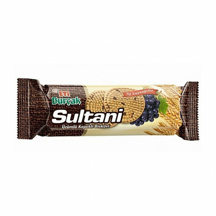 Eti Burcak Sultani Bran Biscuit with Raisins 123 Gr