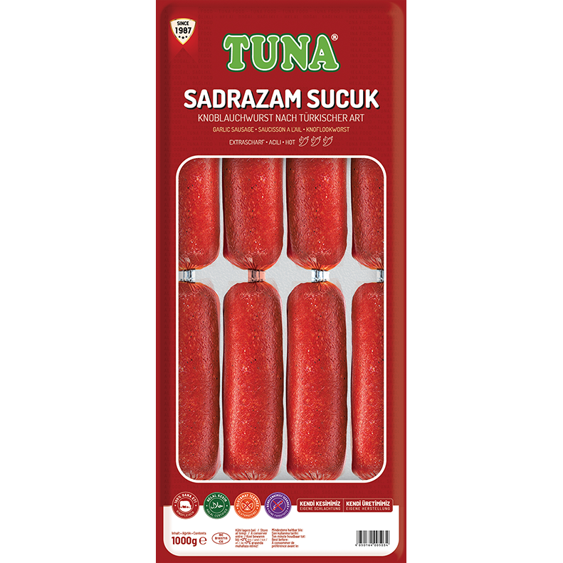 Tuna Hot Turkish Sausage (Sadrazam Acılı Sucuk) 1000gr