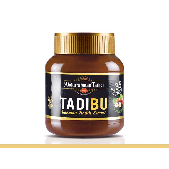 Tadibu Abdurrahman Tatlici Hazelnut Spread with Cacao 35% Hazelnut (Kakaolu Findik Ezmesi) 330 Gr