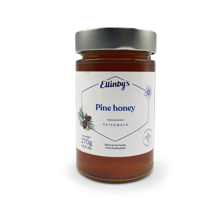 Ellinby's Greek Pine Honey (Natural Raw Honey From Greek Pines) 257 g