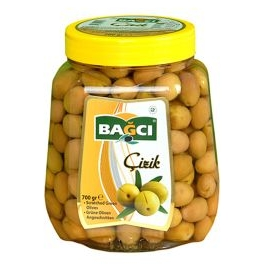 Bagci Scratched Green Olive (Cizik Yesil Zeytin)  Pet 700 Gr