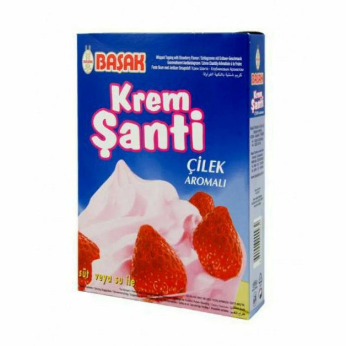 Basak Whipped Topping With Strawberry (Krem Santi Cilekli) 150g