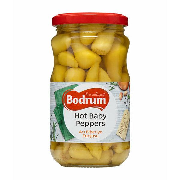 Bodrum Hot Baby Peppers (Aci Biberiye Tursusu) 640g