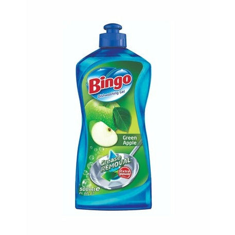 Bingo Dishwashing Liquid (Green Apple) 500ml