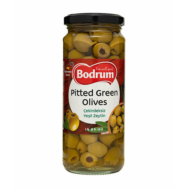 Bodrum Green Olives Pitted (Cekirdeksiz Yesil Zeytin) 340g