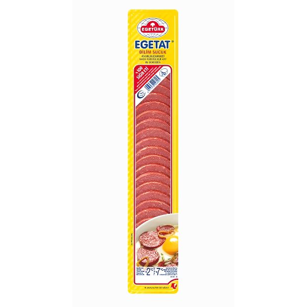 Egeturk Egetat Sliced Garlic Sausage (Dilim Sucuk) 200 gr