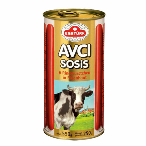 Egetürk Avcı Halal Beef Frankfurters Can 550g | Best Grocery