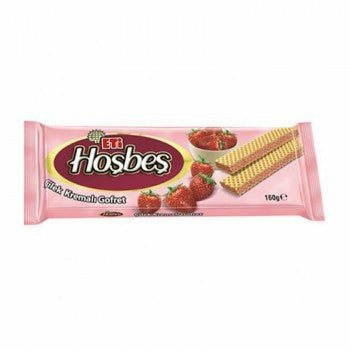 Eti Hosbes Cilekli Strawberry Cream Thin Wafer 142g | Best Grocery