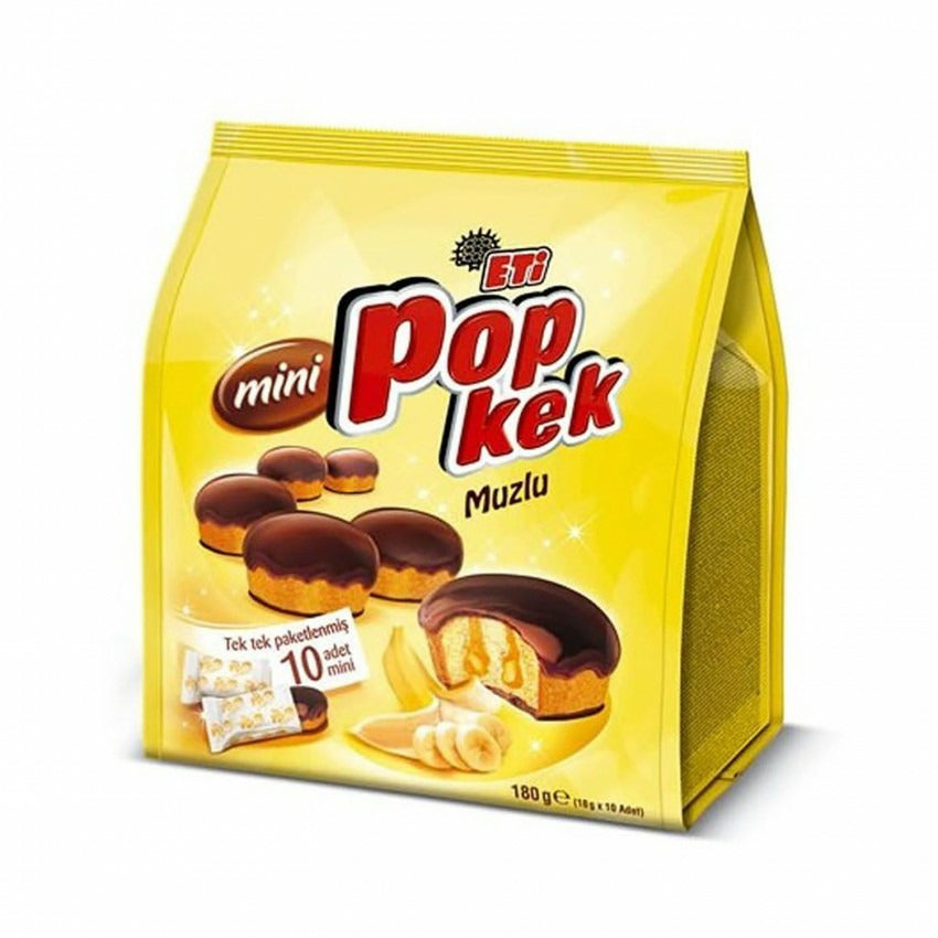 Eti Popkek Mini Muzlu Banana Sauce Coated Cakes 180g | Best Grocery