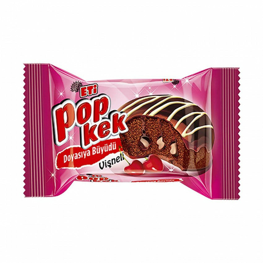 Eti Popkek Visneli Cherry Sauce Coated Cocoa Cake 60g | Best Grocery