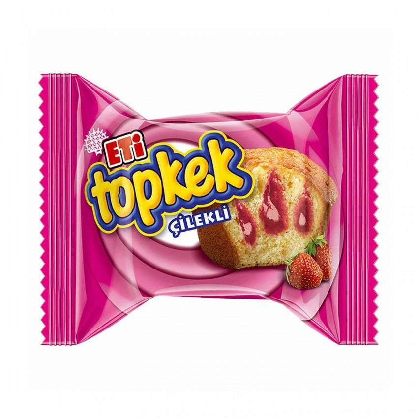 Eti Topkek Cilekli Strawberry Sauce Filled Cake 40g | Best Grocery