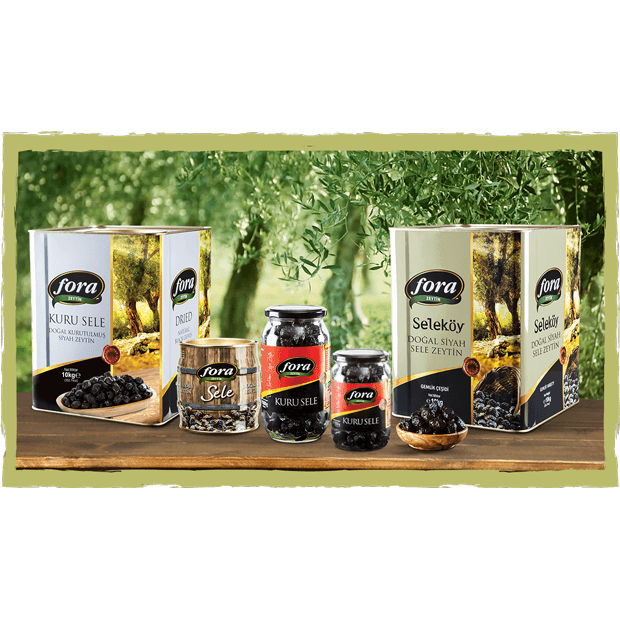 Fora Natural Black Olives (Dogal Siyah Sele Zeytin) 500 Gr