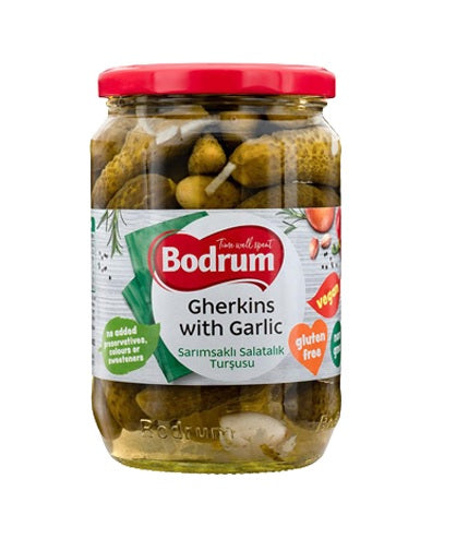 Bodrum Gherkins with Garlic 680 Gr