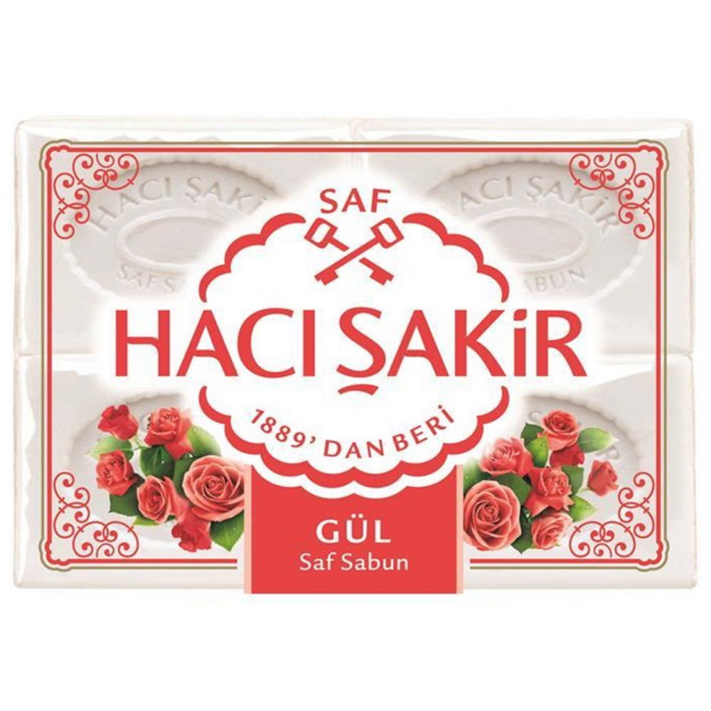 Hacı Şakir Gül Sabunu (4 X 150 GR) Gül Sabunu 600 Gr