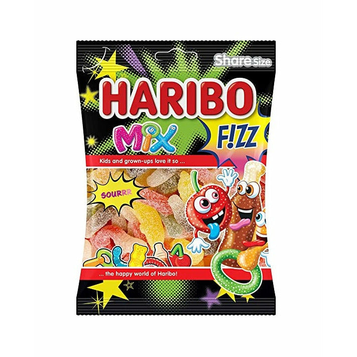 Haribo Fizzy Mix Sour Halal Gummy Sweets 70g | Best Grocery