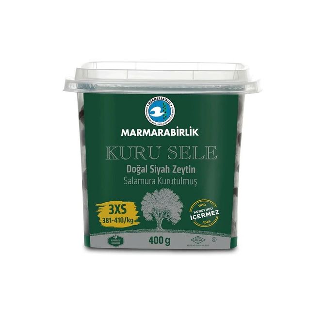 Marmarabirlik Kuru Sele  (3XS) Black Olives 400 gr