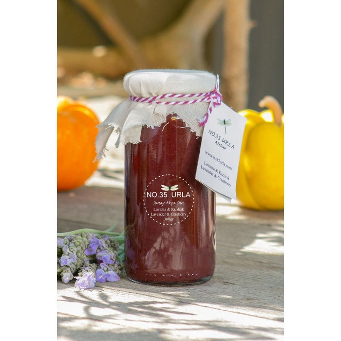 No 35 Urla Lavender Cranberry Marmalade Homemade Natural (Lavanta Kizilcik Marmelati Ev yapimi Dogal) 300 G )