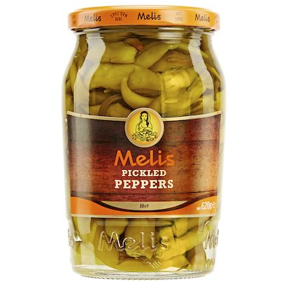 Melis Pickled Lombardi Peppers (Mild) 720 Gr